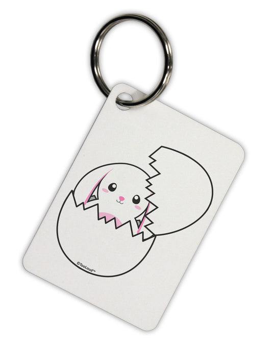 Cute Easter Bunny Hatching Aluminum Keyring Tag by TooLoud-Keyring-TooLoud-White-Davson Sales