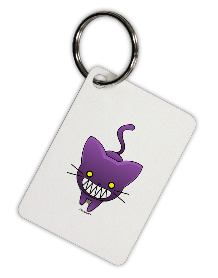 Evil Kitty Aluminum Keyring Tag-Keyring-TooLoud-White-Davson Sales