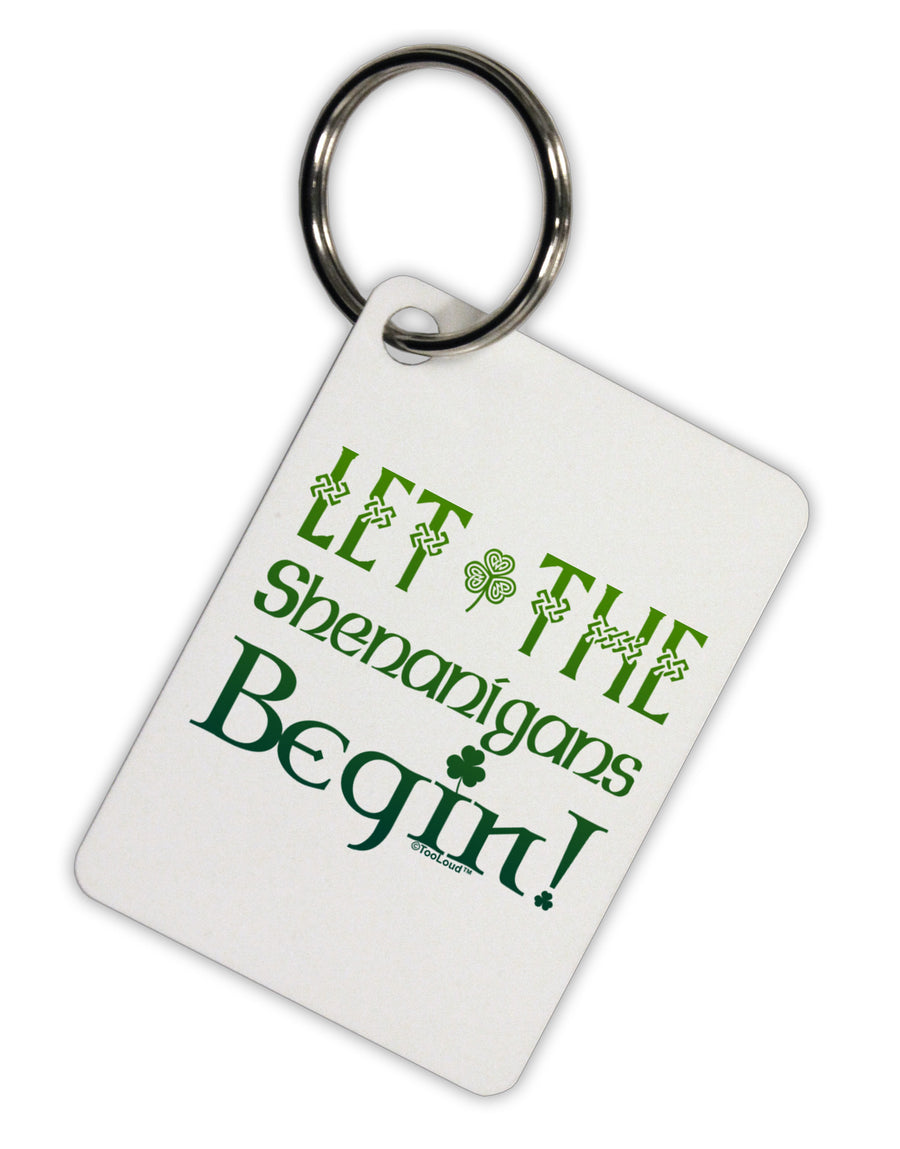 Let the Shenanigans Begin Aluminum Keyring Tag-Keyring-TooLoud-White-Davson Sales