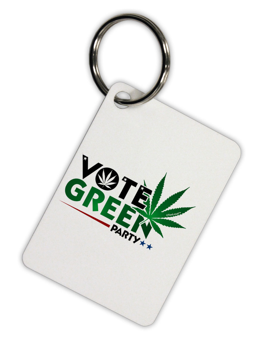 Vote Green Party - Marijuana Aluminum Keyring Tag-Keyring-TooLoud-White-Davson Sales