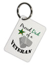 Dad of Veteran Aluminum Keyring Tag-Keyring-TooLoud-White-Davson Sales