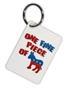 One Fine Piece Of - Democrat Aluminum Keyring Tag-Keyring-TooLoud-White-Davson Sales