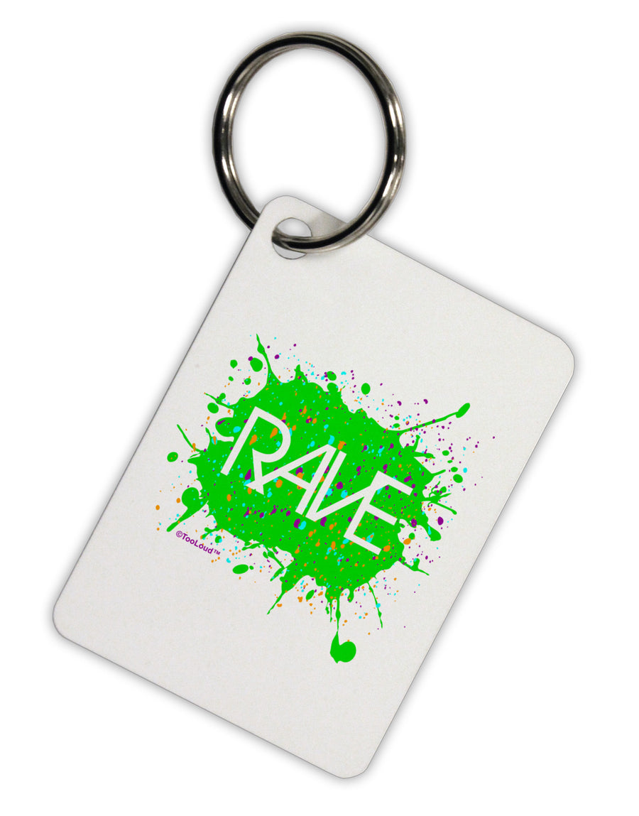 Rave Splatter Green Aluminum Keyring Tag-Keyring-TooLoud-White-Davson Sales