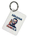 Abraham Drinkoln with Text Aluminum Keyring Tag-Keyring-TooLoud-White-Davson Sales