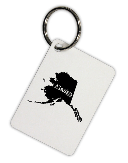 Alaska - United States Shape Aluminum Keyring Tag-Keyring-TooLoud-White-Davson Sales