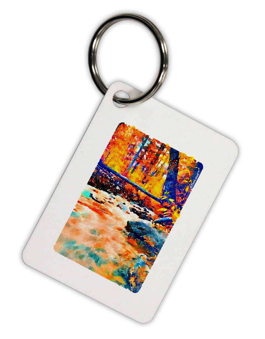 Mt Shavano Colorado Watercolor Aluminum Keyring Tag-Keyring-TooLoud-White-Davson Sales