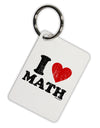 I Heart Math Distressed Aluminum Keyring Tag by TooLoud-Keyring-TooLoud-White-Davson Sales