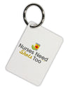 Nurses Need Shots Too Aluminum Keyring Tag-Keyring-TooLoud-White-Davson Sales