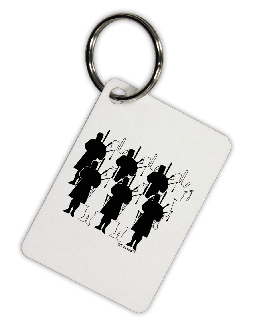 Eleven Pipers Piping Aluminum Keyring Tag-Keyring-TooLoud-White-Davson Sales