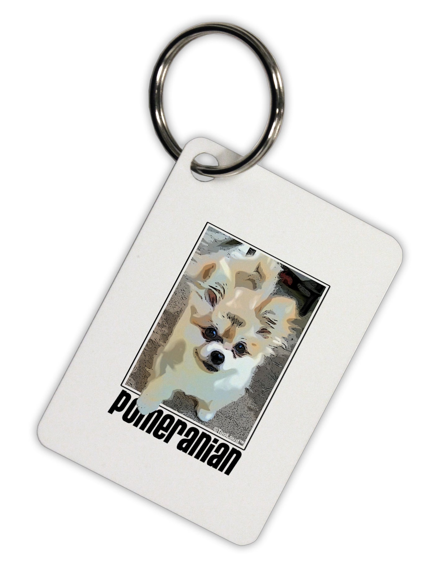 Pomeranian Step Out Aluminum Keyring Tag by TooLoud-Keyring-TooLoud-Davson Sales