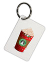 Merry Christmas Latte Cup Aluminum Keyring Tag-Keyring-TooLoud-White-Davson Sales