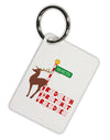 Rudolf Ratchet Reindeer Color Text Aluminum Keyring Tag-Keyring-TooLoud-White-Davson Sales