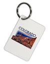 Colorado Mtn Sunset Cutout Aluminum Keyring Tag-Keyring-TooLoud-White-Davson Sales