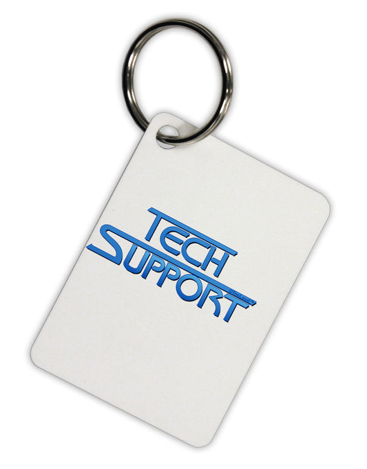 Tech Support Logo Aluminum Keyring Tag by TooLoud-Keyring-TooLoud-White-Davson Sales