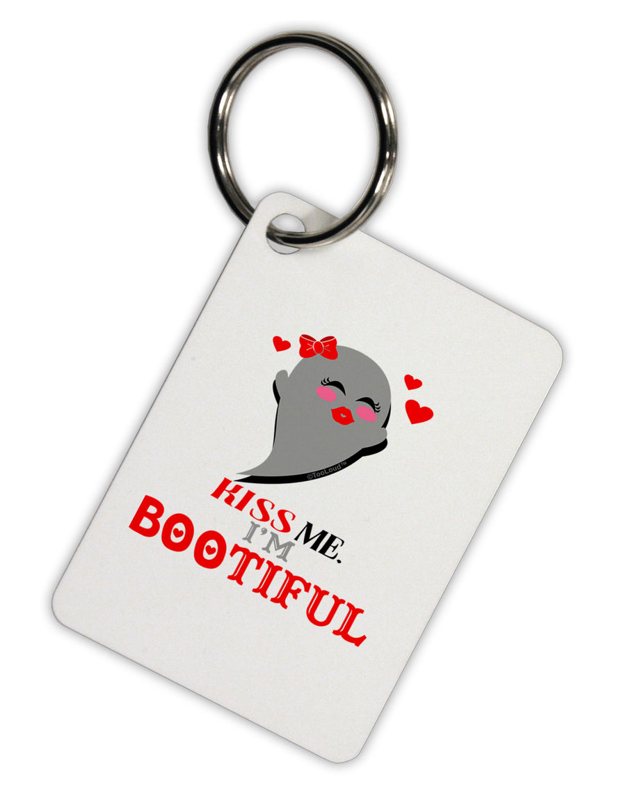 Kiss Me BOOtiful Ghost Red Aluminum Keyring Tag-Keyring-TooLoud-White-Davson Sales