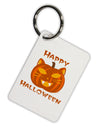 Cat-O-Lantern With Text Aluminum Keyring Tag-Keyring-TooLoud-White-Davson Sales