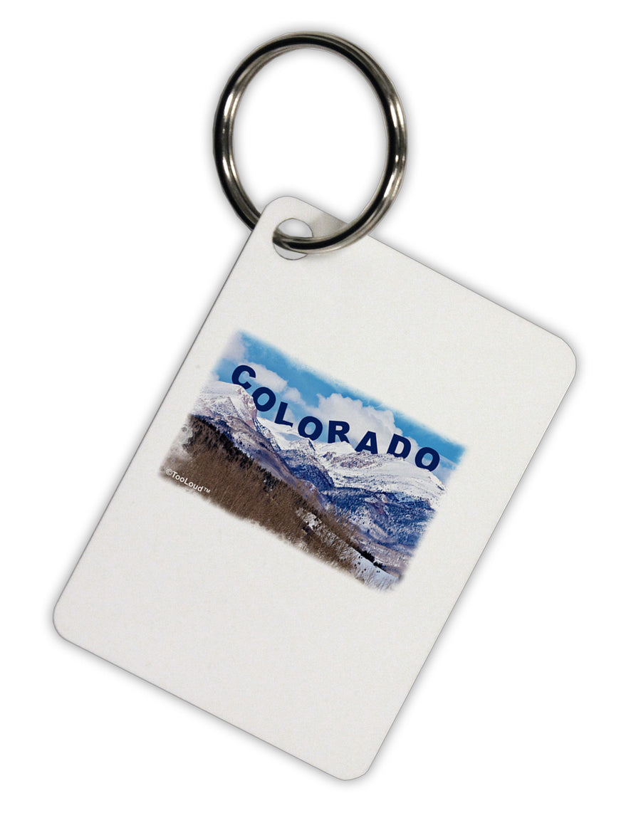 Pikes Peak Text Aluminum Keyring Tag-Keyring-TooLoud-White-Davson Sales