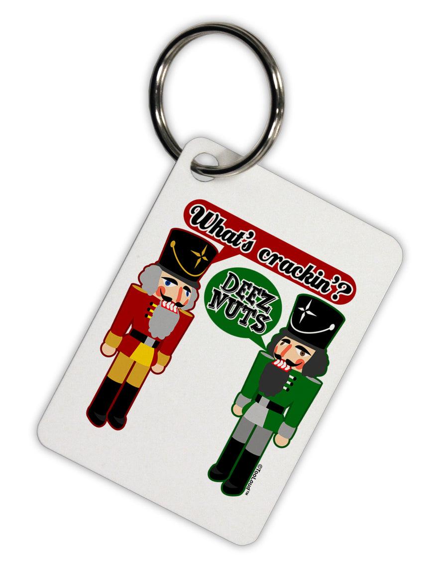 Whats Crackin - Deez Nuts Aluminum Keyring Tag by TooLoud-TooLoud-White-Davson Sales