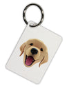 Cute Golden Retriever Puppy Face Aluminum Keyring Tag-Keyring-TooLoud-White-Davson Sales