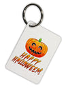 Jack-O-Lantern Watercolor Halloween Aluminum Keyring Tag-Keyring-TooLoud-White-Davson Sales