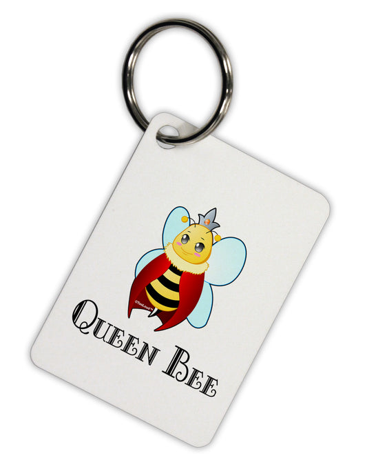Queen Bee Text Aluminum Keyring Tag by TooLoud-Keyring-TooLoud-White-Davson Sales