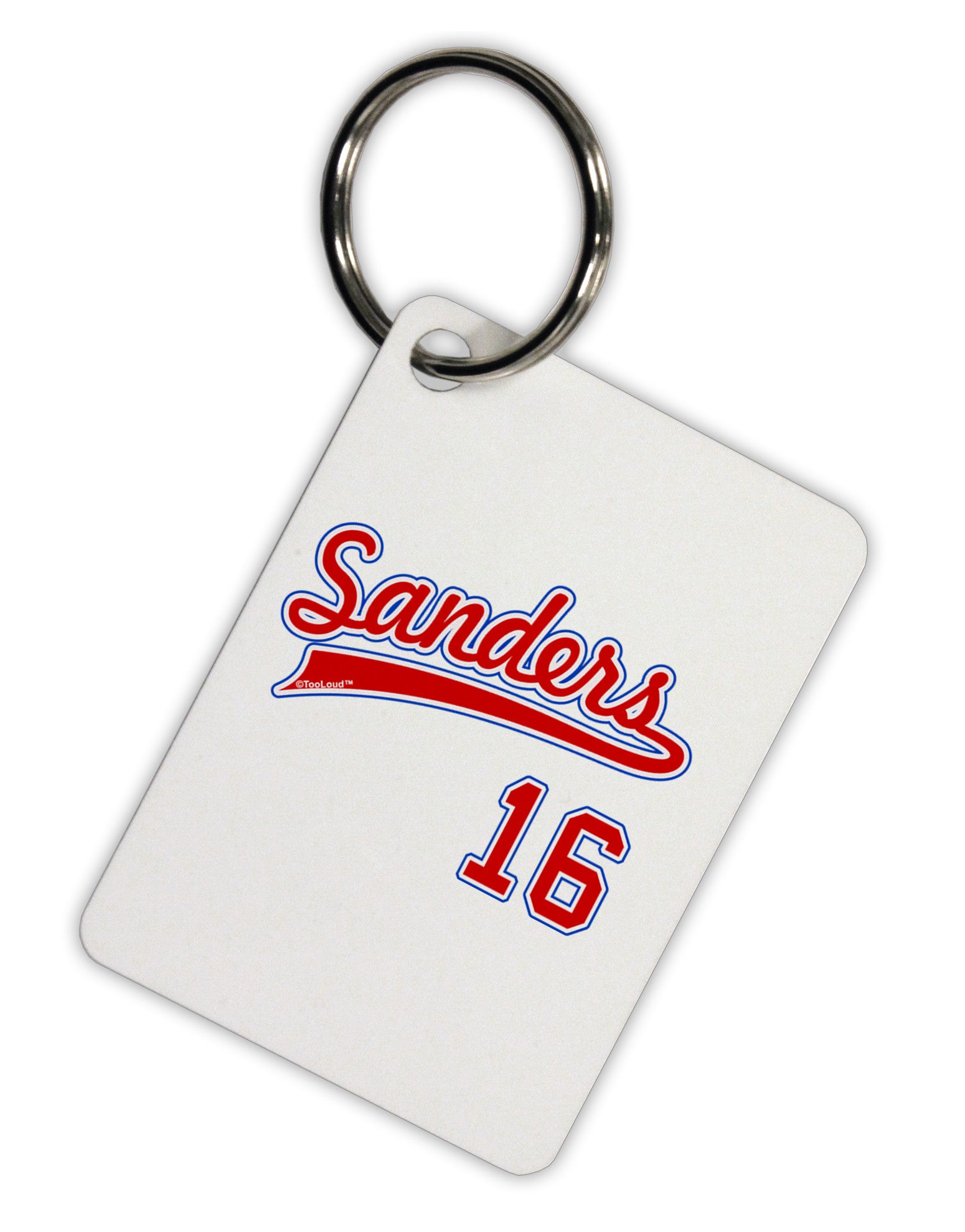 Sanders Jersey 16 Aluminum Keyring Tag-Keyring-TooLoud-White-Davson Sales