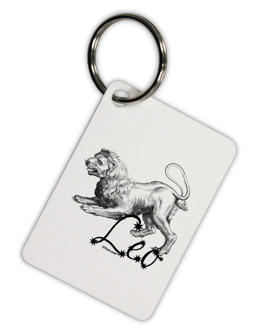 Leo Illustration Aluminum Keyring Tag-Keyring-TooLoud-White-Davson Sales