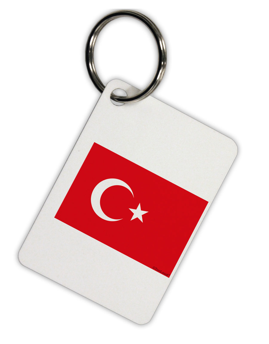 Turkey Flag Aluminum Keyring Tag by TooLoud-Keyring-TooLoud-Davson Sales