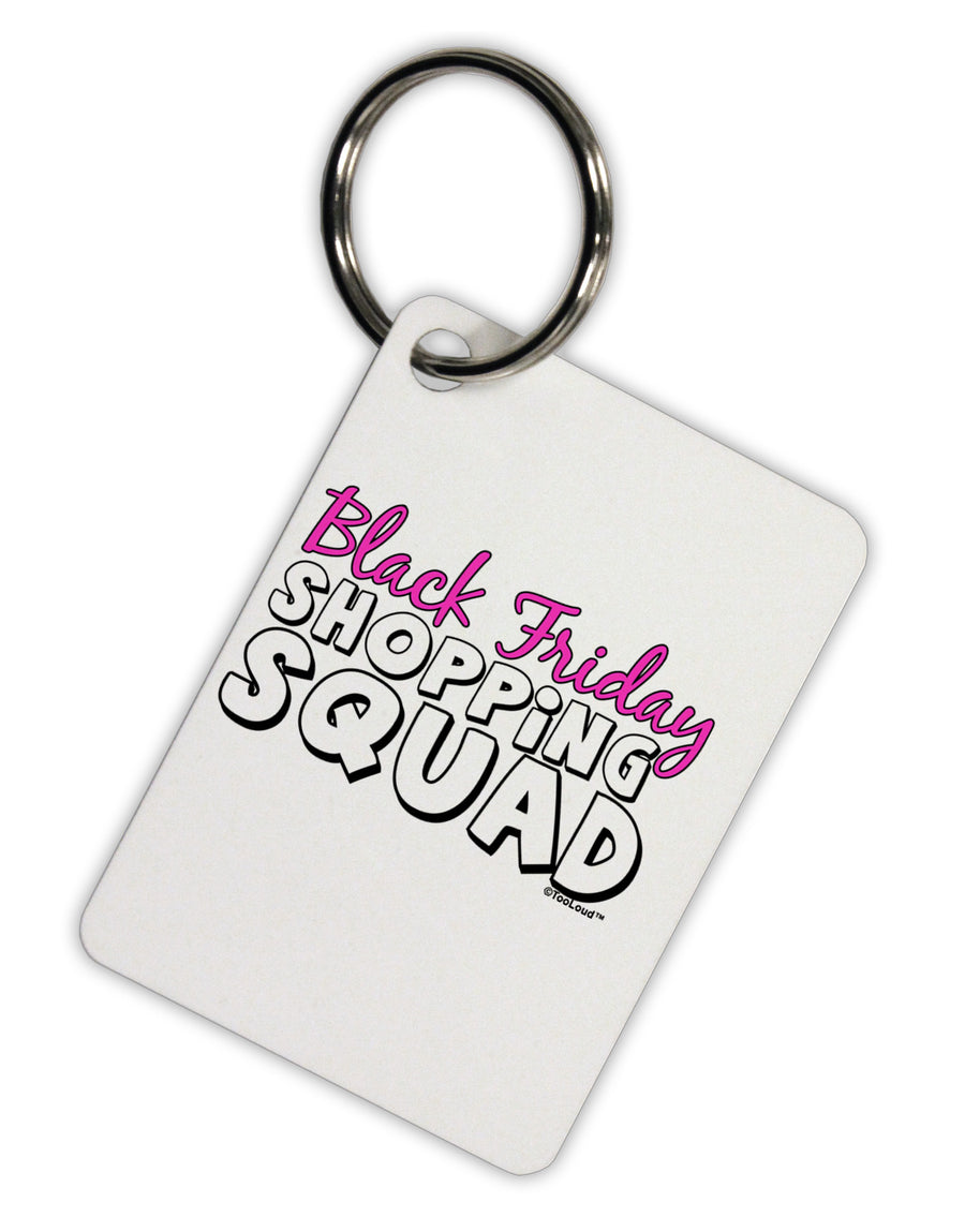 Black Friday Shopping Squad Aluminum Keyring Tag-Keyring-TooLoud-White-Davson Sales