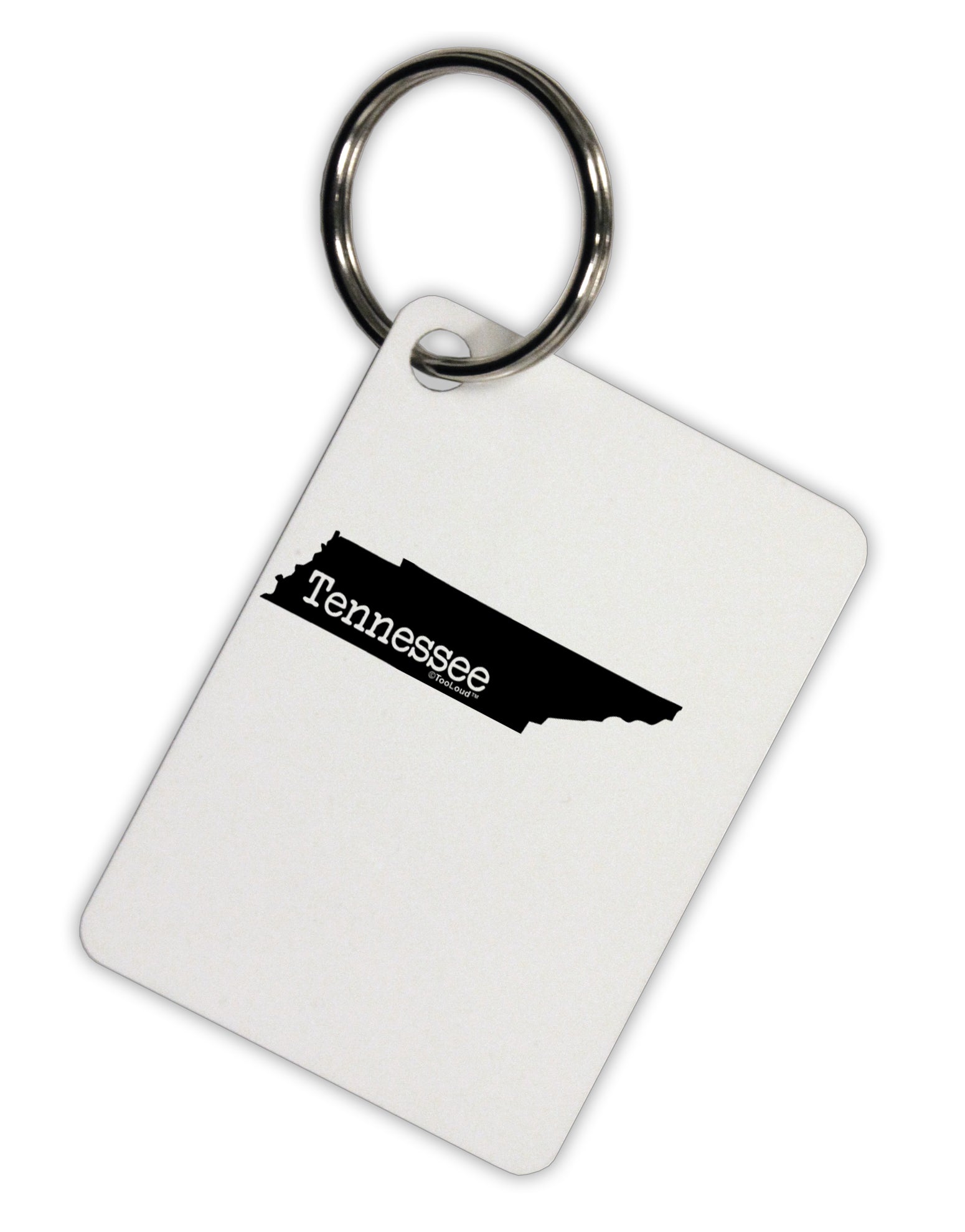 Tennessee - United States Shape Aluminum Keyring Tag by TooLoud-Keyring-TooLoud-White-Davson Sales