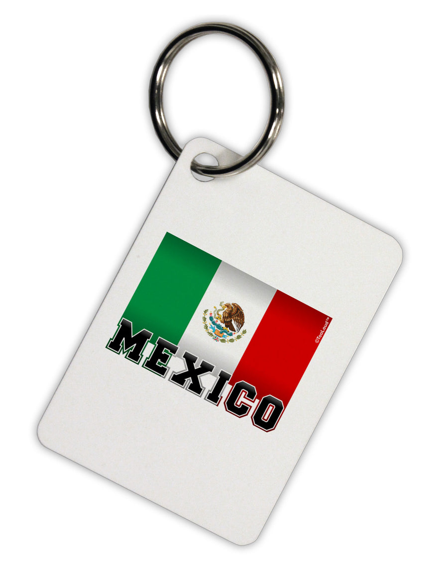 Mexico Flag Aluminum Keyring Tag-Keyring-TooLoud-White-Davson Sales