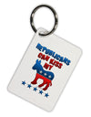 Republicans Can Kiss My - Democrat Aluminum Keyring Tag-Keyring-TooLoud-White-Davson Sales