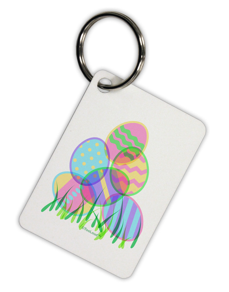 Gel Look Easter Eggs Aluminum Keyring Tag-Keyring-TooLoud-White-Davson Sales