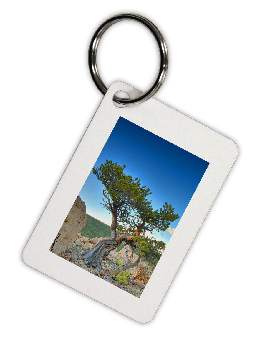 Colorado Landscape Tree Aluminum Keyring Tag-Keyring-TooLoud-White-Davson Sales