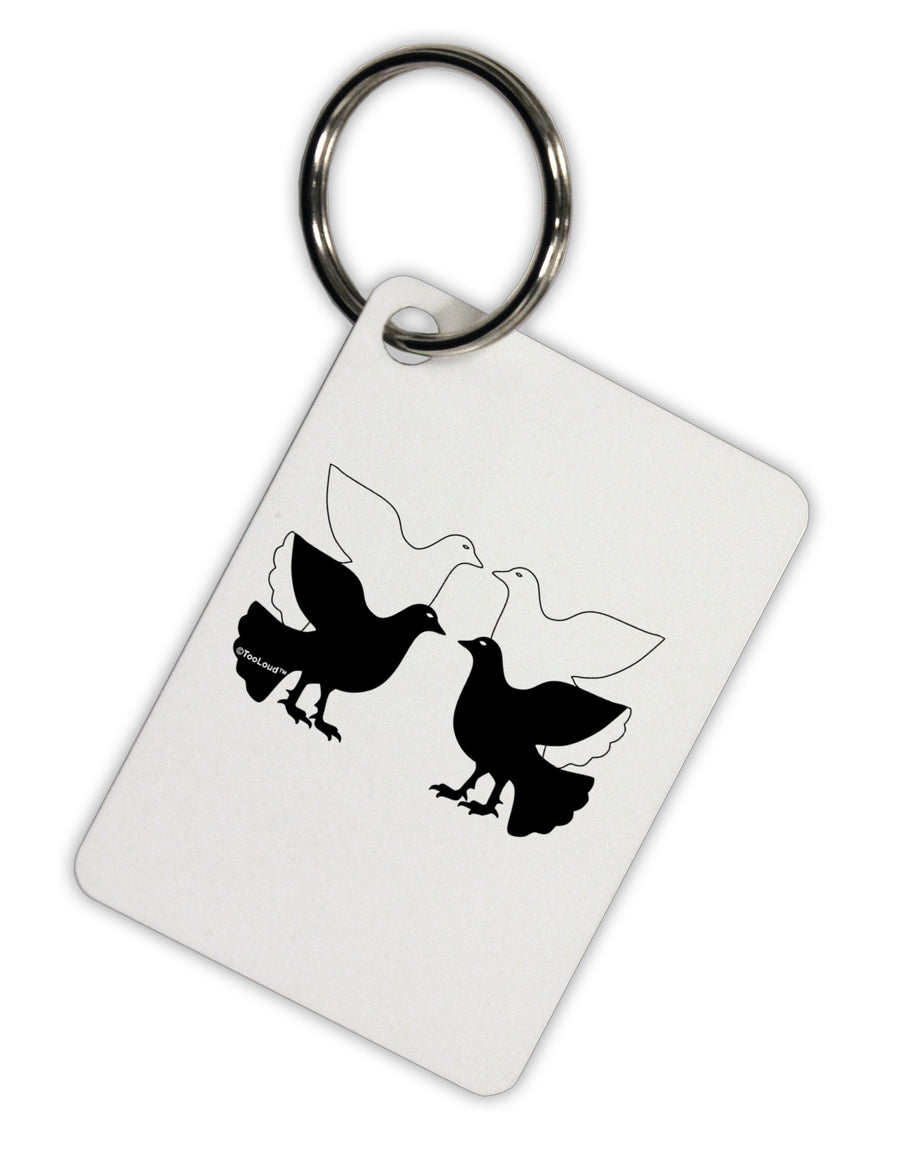 Four Calling Birds Aluminum Keyring Tag-Keyring-TooLoud-White-Davson Sales