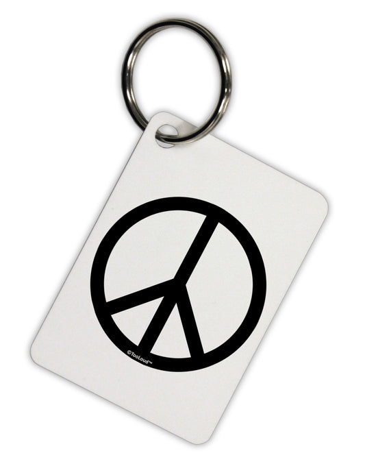 Peace Sign Symbol Aluminum Keyring Tag-Keyring-TooLoud-White-Davson Sales