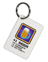 Pixel Beer Item Aluminum Keyring Tag-Keyring-TooLoud-White-Davson Sales
