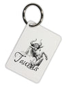 Taurus Illustration Aluminum Keyring Tag-Keyring-TooLoud-White-Davson Sales
