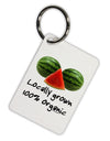 Locally Grown Organic Melons Aluminum Keyring Tag-Keyring-TooLoud-White-Davson Sales