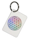 Flower of Life Circle Aluminum Keyring Tag-Keyring-TooLoud-White-Davson Sales