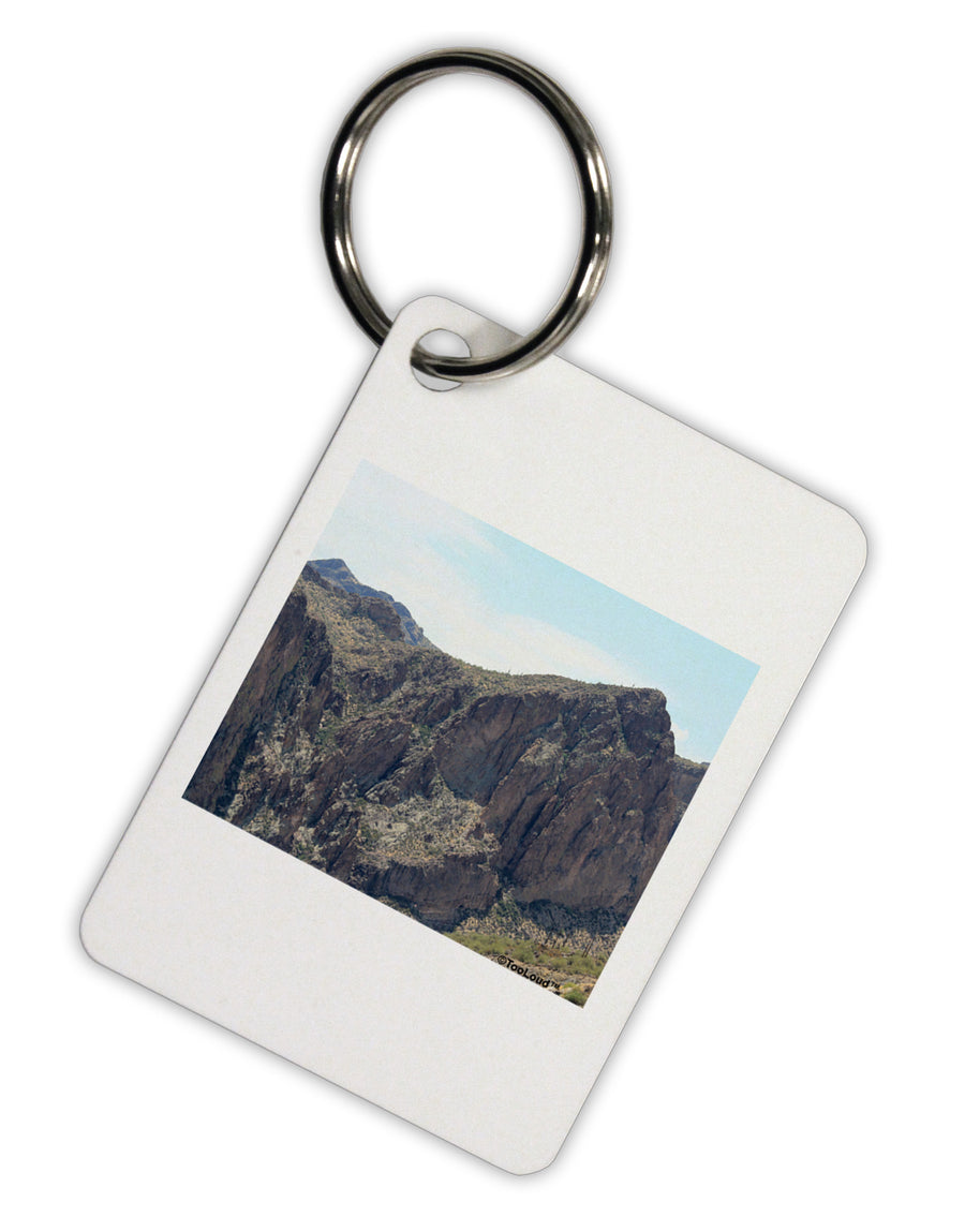 Arizona Saguaro Lake Mountains Aluminum Keyring Tag-Keyring-TooLoud-White-Davson Sales