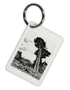 Colorado Landscape Watercolor BW Aluminum Keyring Tag-Keyring-TooLoud-White-Davson Sales