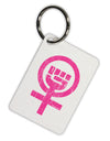 Pink Distressed Feminism Symbol Aluminum Keyring Tag-Keyring-TooLoud-White-Davson Sales