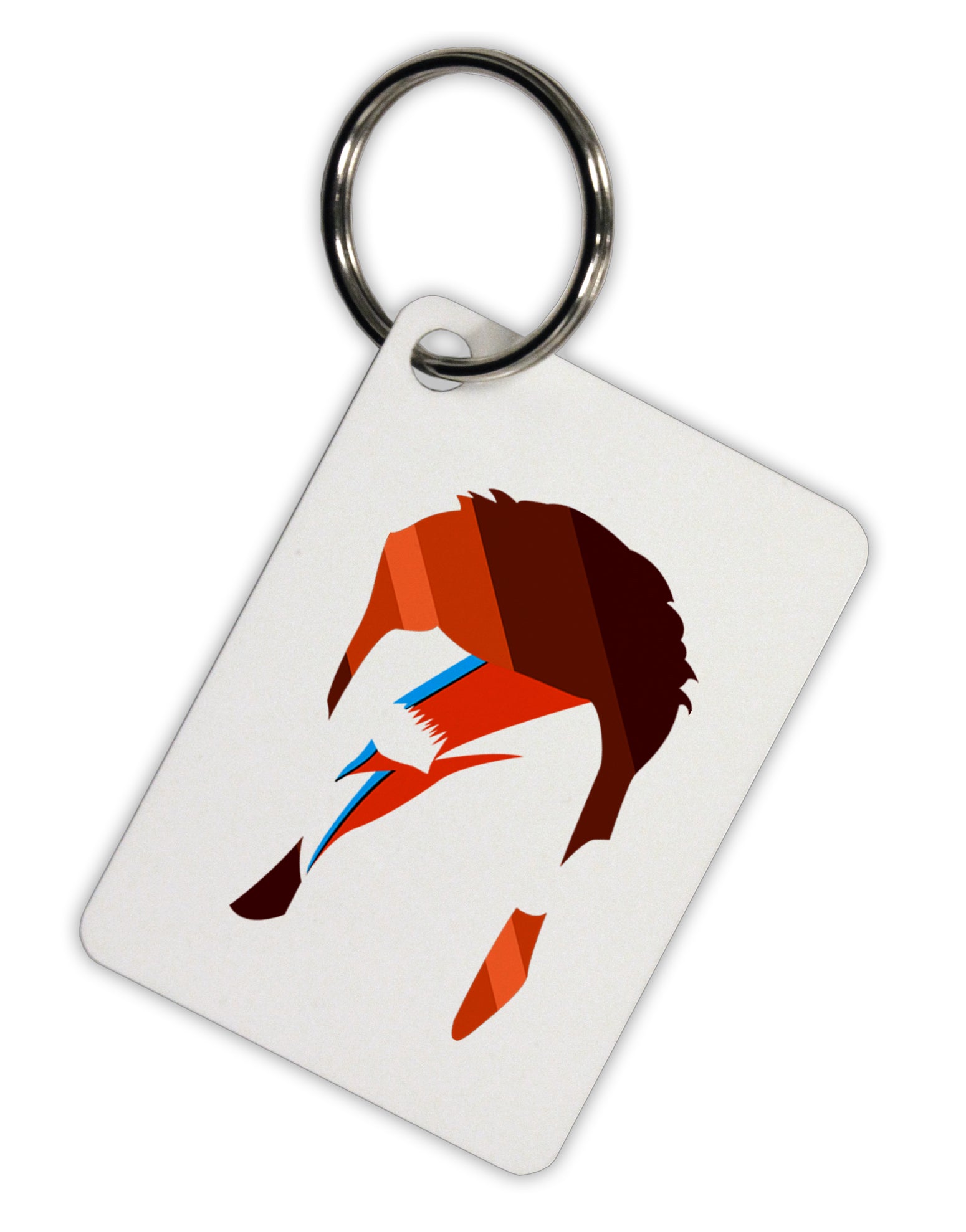 Star Man Aluminum Keyring Tag by TooLoud-Keyring-TooLoud-White-Davson Sales