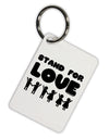 Stand For Love Aluminum Keyring Tag-Keyring-TooLoud-White-Davson Sales