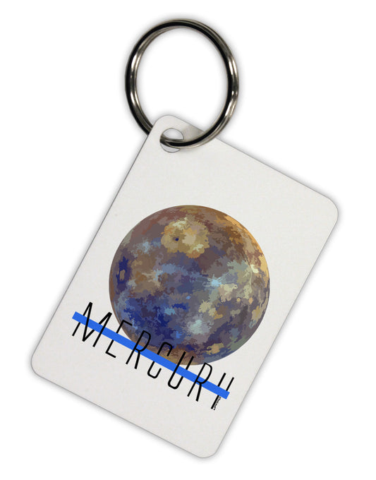 Planet Mercury Text Aluminum Keyring Tag by TooLoud-Keyring-TooLoud-White-Davson Sales