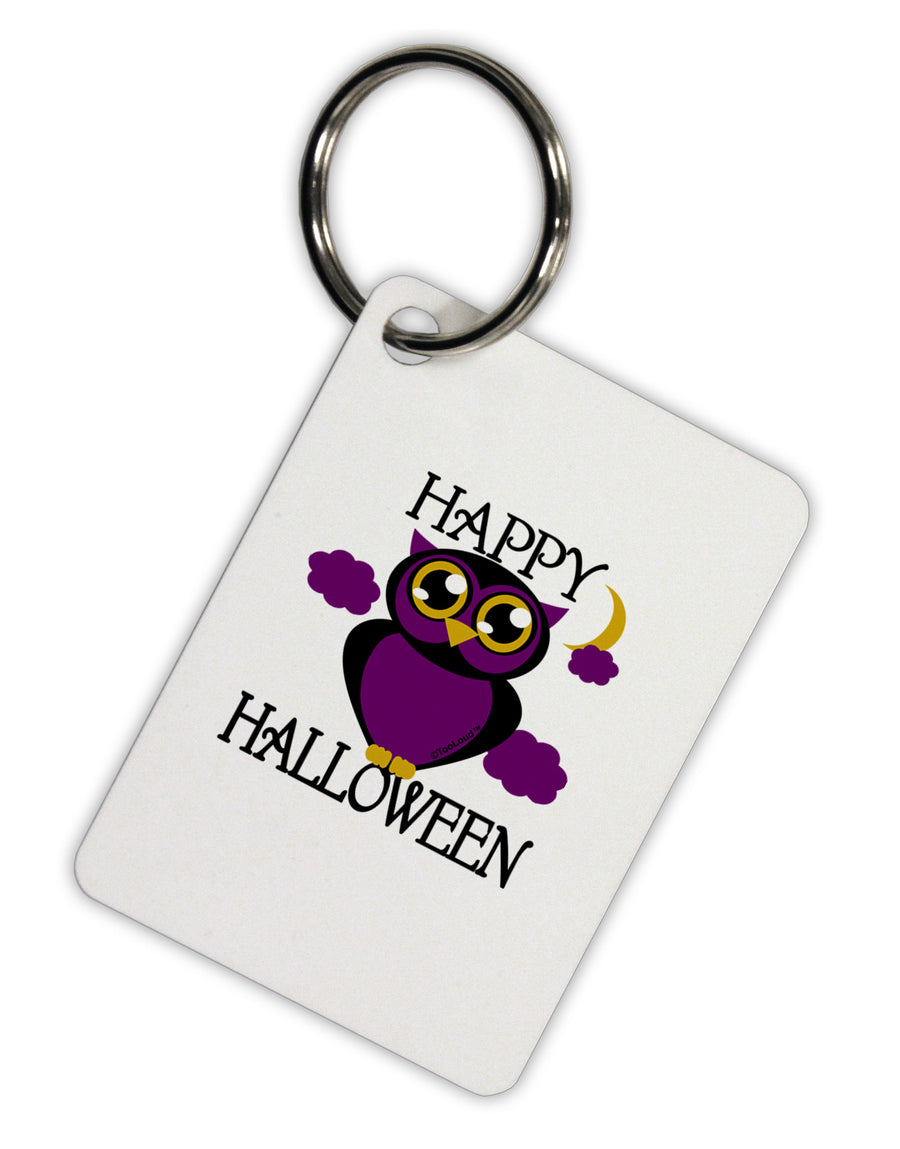 Owl Purple Text Aluminum Keyring Tag-Keyring-TooLoud-White-Davson Sales