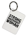 Strong Independent Woman Aluminum Keyring Tag-Keyring-TooLoud-White-Davson Sales