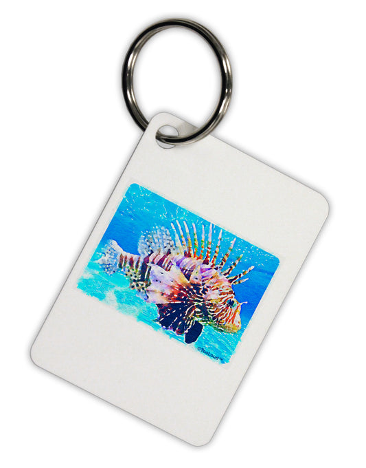 Lionfish in Watercolor Aluminum Keyring Tag by TooLoud-Keyring-TooLoud-White-Davson Sales