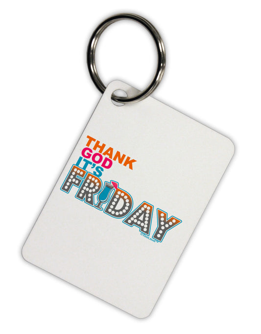 Thank God It's Friday Mixed Drink Aluminum Keyring Tag-Keyring-TooLoud-White-Davson Sales